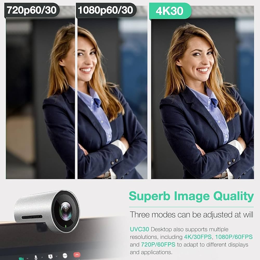 4K Webカメラ Yealink UVC30 Room　AIオートフォーカス Amazon.co.jp: 4K Webカメラ Yealink UVC30 Roomプレミアム