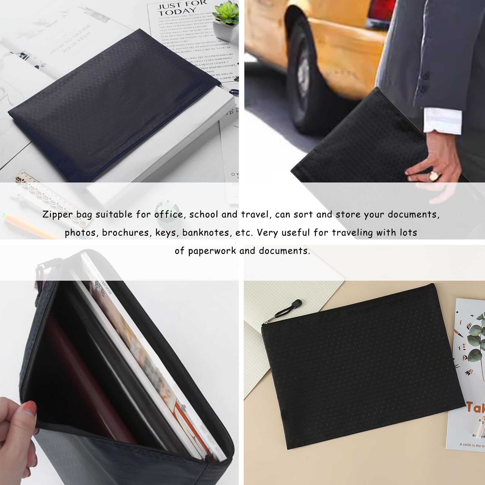 Sacchetti Con Cerniera A5 - 10 Pezzi, Tessuto Oxford, Impermeabili, Per Documenti, Contanti, Viaggi - Foto 3