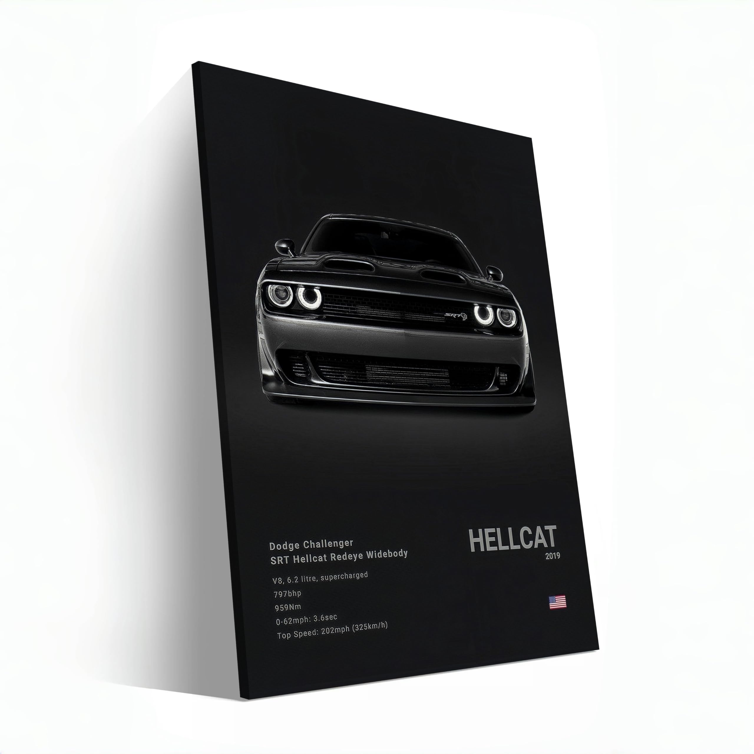 Amazon.com: Supercar Poster Challenger Hellcat Poster Racing Wall