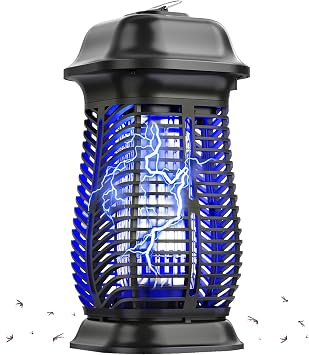 Bug Zapper, Electric Mosquito Zapper Outdoor, Fly Traps Indoor Outdoor, Flying Insects Zapper, Mosquito Killer Indoor 85-120V, 4200V, ABS Plastic Outer Black