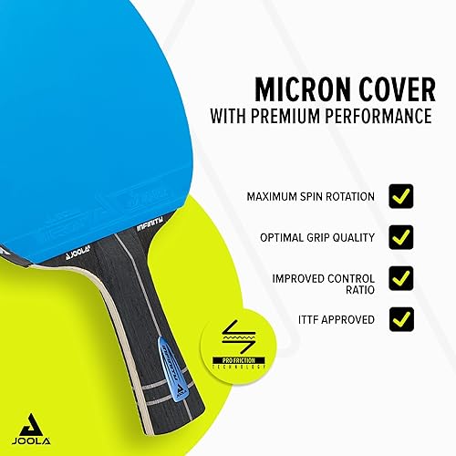 Miniatura 3 de JOOLA Infinity GL - Paletas profesionales de ping pong con cubierta de pala, hoja de fibra de vidrio de madera de 7 capas, aprobada por la ITTF,