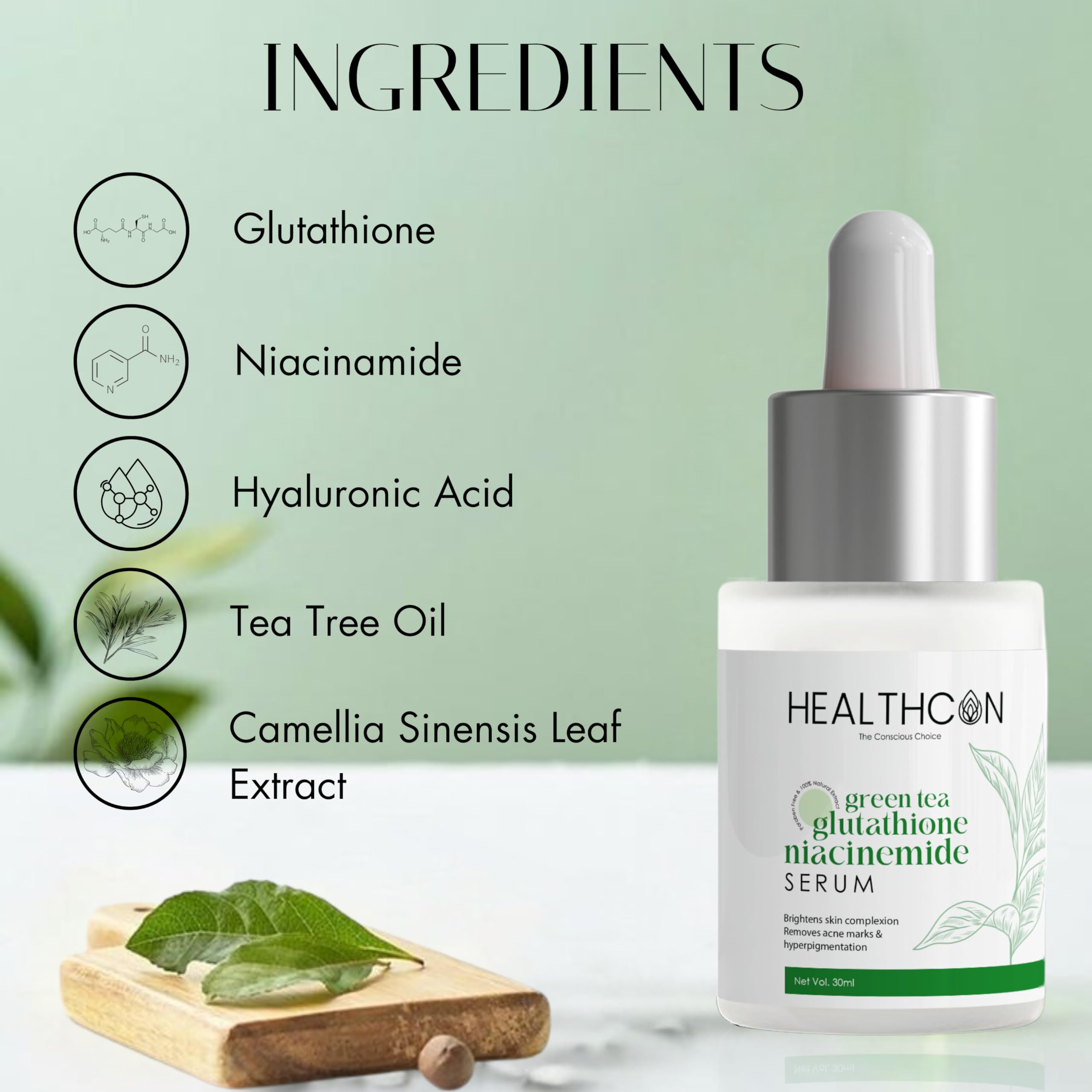 Healthcon Green Tea Glutathione Serum : Amazon.in: Beauty