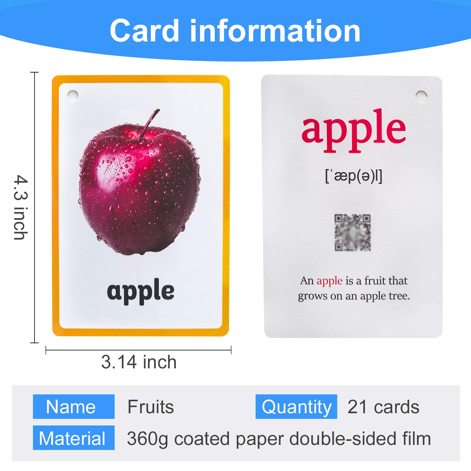 21 Pièces/ensemble Fruits Enfants Cadeaux Anglais Cartes Flash Carte De  Poche Apprentissage Éducatif Bébé Jouets Pour Enfants Pré-maternelle  FlashCards - Temu Belgium