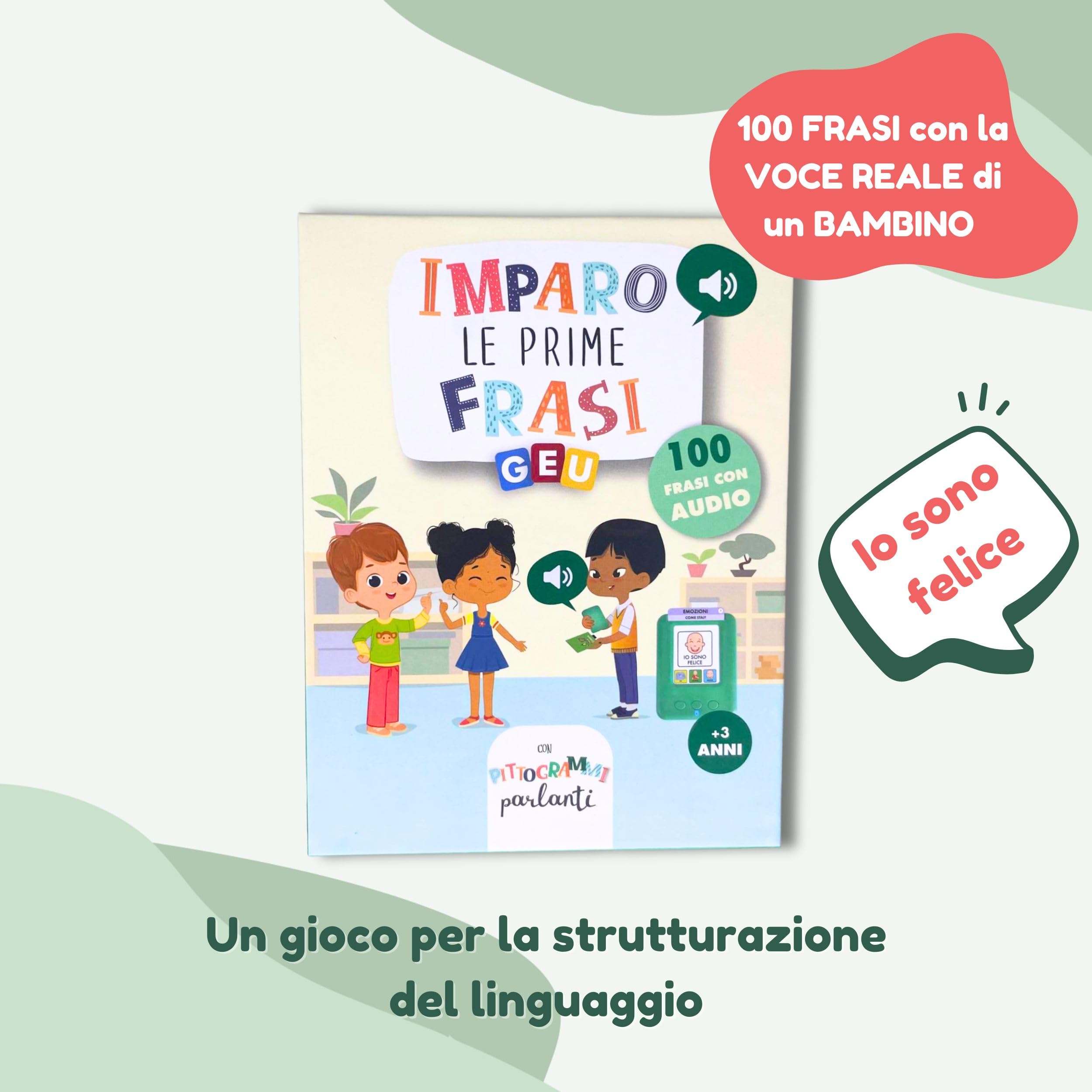 Carte Parlanti Montessori | Giochi Montessori 3 Anni | Flash Card - Giochi per Sviluppare il Linguaggio - Imparo Le Prime Frasi - Editorial GEU (Italiano)