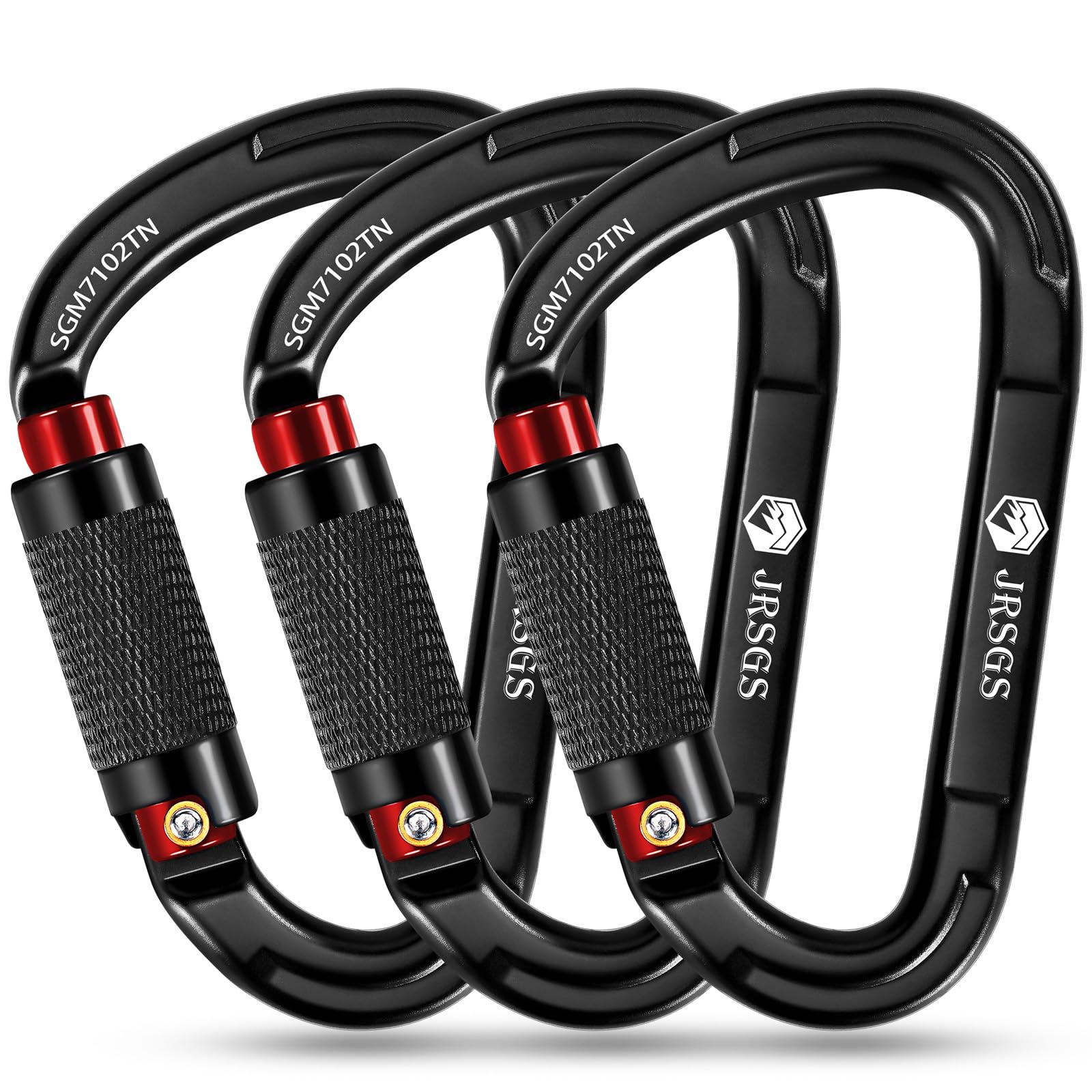 JRSGS Climbing Carabiner 25KN Large Carabiner Clip Auto Locking Carabiner Obtained UIAA Certification Heavy Duty Carabiners Suitable for Rock Climbing