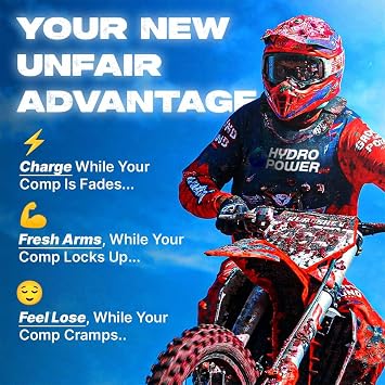 Hydro Power Endurance Fuel - Carb & Electrolyte Drink Mix for Motocross & Cycling, Fights Arm Pump & Cramps, 40g Fast Carbs + Electrolytes, Vegan, Non-GMO, Gluten Free, Blue Gummy Shark, 20 Servings