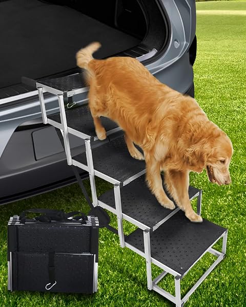 Jovrun Foldable Dog Car Ramp for Large Dogs