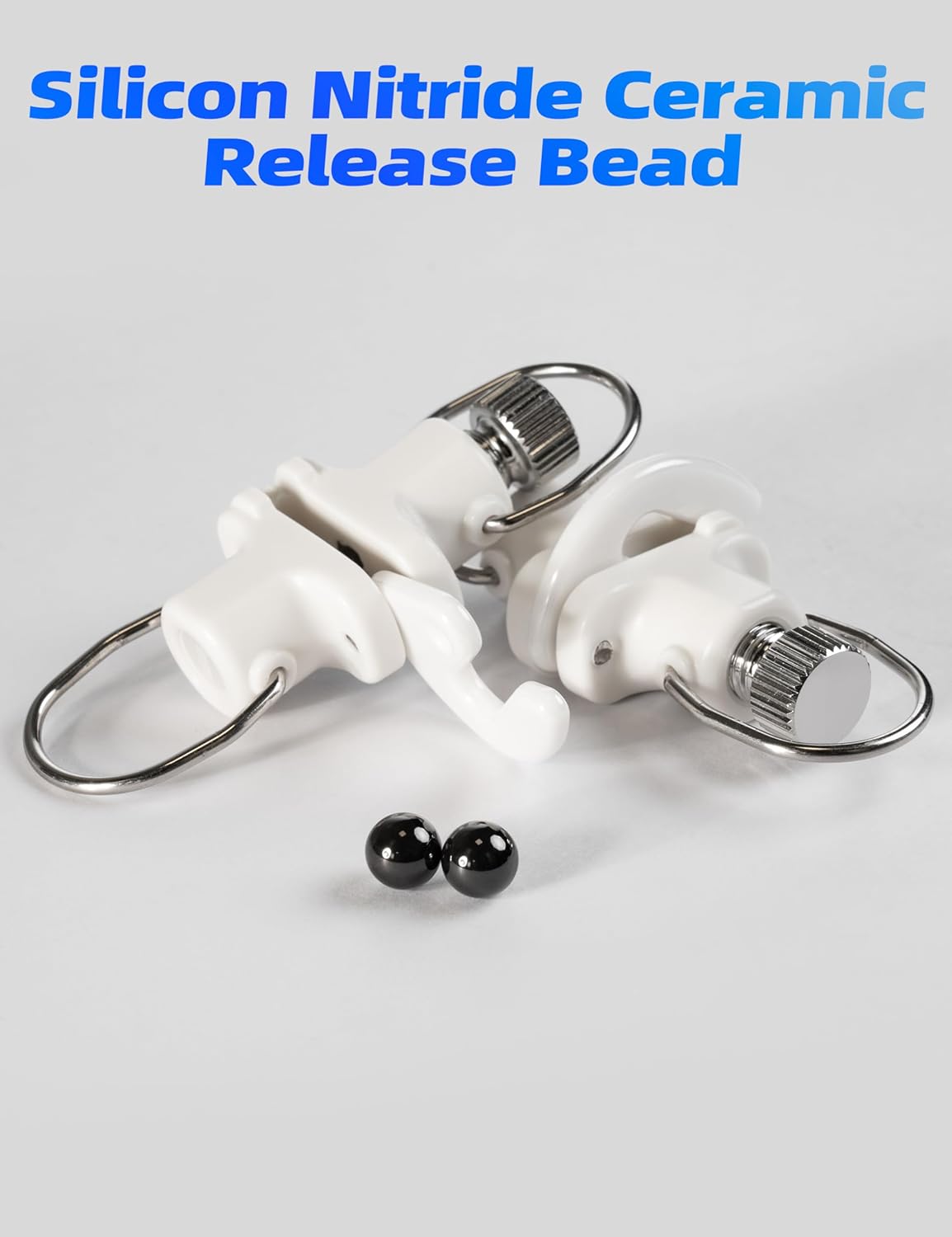 BLUEWING 2pcs Zirconia Outrigger and Flat Line Release Clip UV Resistance for Trolling Fishing with 0-40 lbs Adjustable Tension