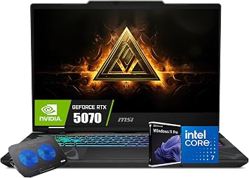 msi Cyborg 15.6" AI Gaming Laptop, NVIDIA GeForce RTX 5070, Intel 10-Core 7-240H Series 2Upto 5.2GHz,gt;i7-13620H, 144Hz FHD IPS, 16GB DDR5, 1TB SSD, Backlit KB, Wi-Fi 6E, Win 11 PRO, w/Res Cooler