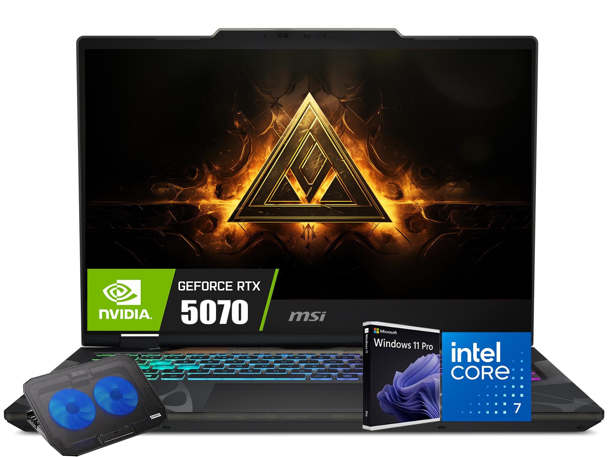 msi Cyborg - Computer portatile da gioco AI da 15,6", NVIDIA GeForce RTX 5070, Intel 10-Core 7-240H Series 2 (fino a 5,2 GHz, >i7-13620H), IPS FHD 144 Hz, DDR5 da 16 GB, SSD da 1 TB, KB