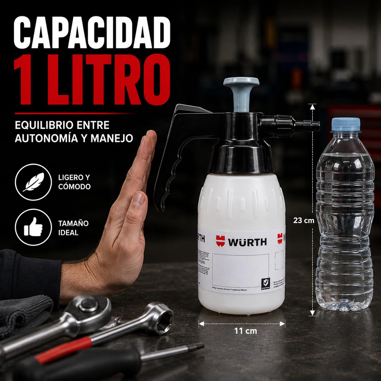 Würth SaBesto - Botella pulverizadora (1 L)