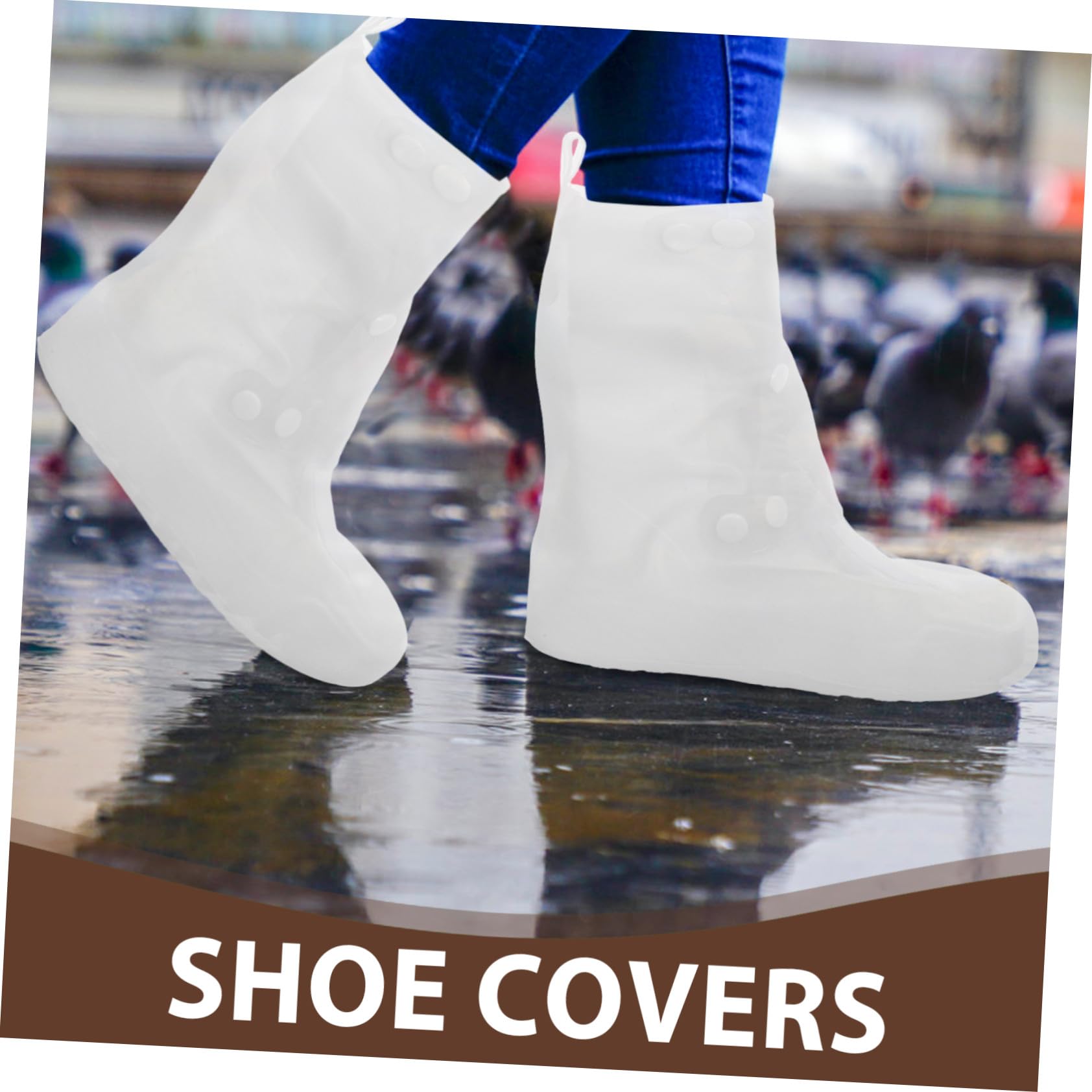 2 pares Fundas para Zapatos Impermeables Antideslizantes para Adultos Reutilizables y Resistentes de Talla Protección para Viajes Pesca Ciclismo y Actividades al Aire