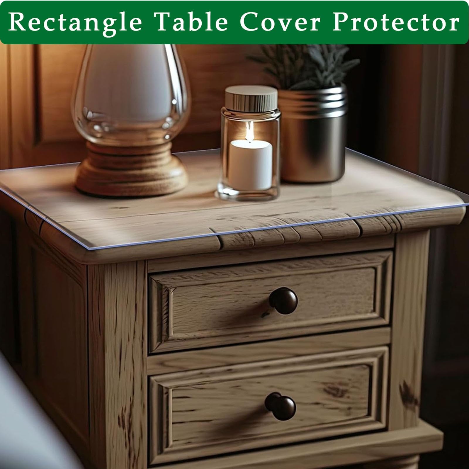 Protector de mesa C de 39in x126in, fundas de vinilo impermeables de 1,5 mm para cocina, noche, escritura, almohadillas de plástico recular a prueba de aceite y fácil de limpiar