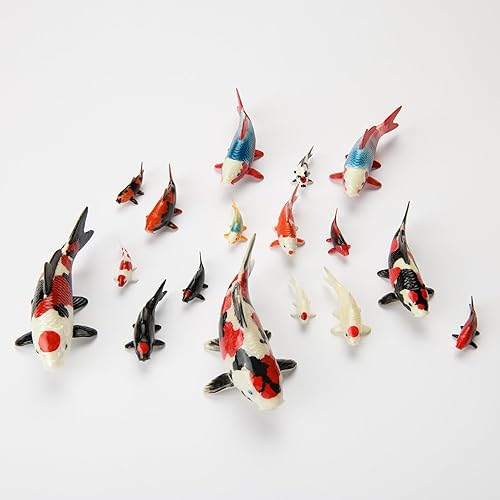 Miniatura 6 de Tancho Realistic Handpainted Koi Fish Figurines - Unique Selection Up to 20% Off! - Office & Aquarium Miniature - Collectibles & Décor (1.57 INCHES,