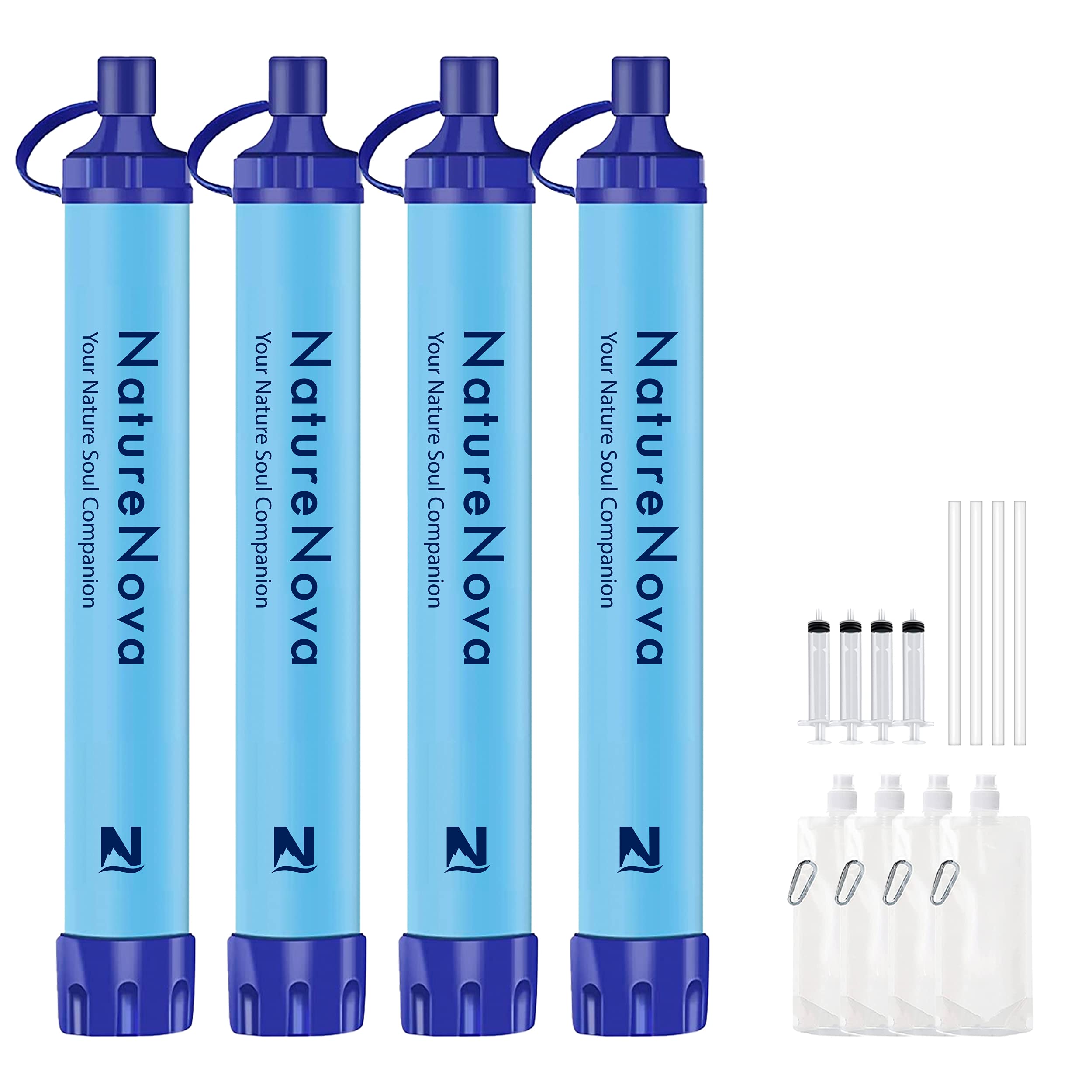 Personal Water Filter Straw Outdoor Portable Filtration Emergency Survival Gear Water Solutions Tactical Gear for Hiking Camping Accessories Travel Hunting Fishing Outing Backpacking