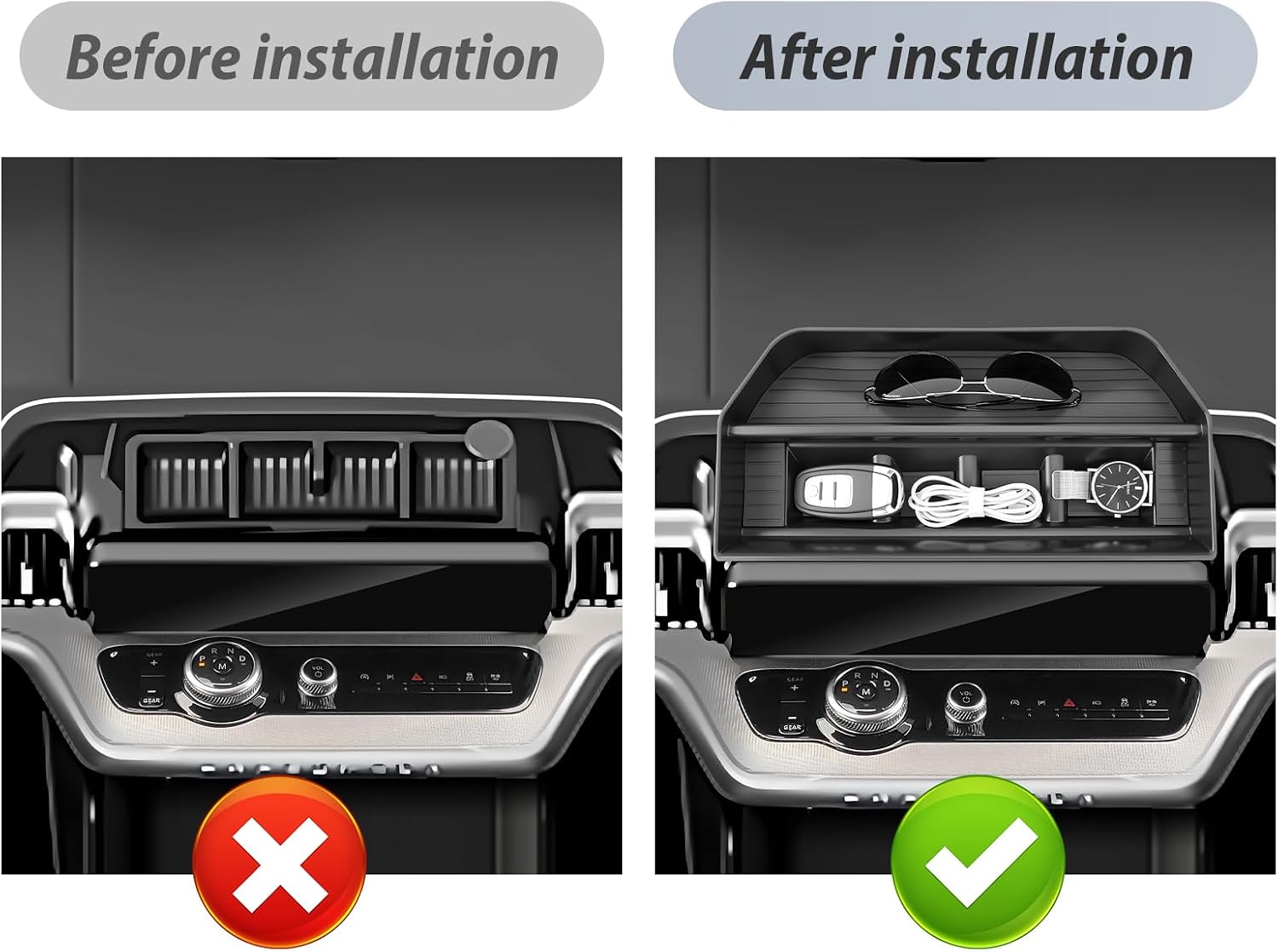 SKTU for 2025 2026 Ford Expedition Dashboard Organizer for 2025 2026 Ford Expedition Behind Screen Organizer 2025 2026 Expedition Dashboard Tray Ford Expedition 2025 2026 Accessories ABS Durable Tray