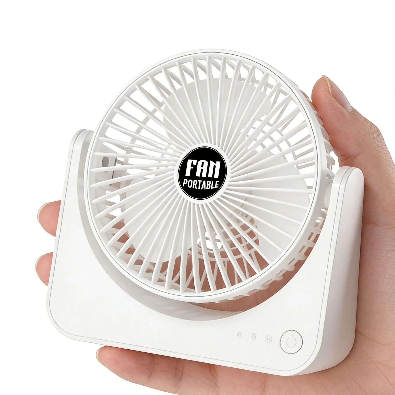 Ventilateur de bureau compact portable et silencieux à trois vitesses pour maison