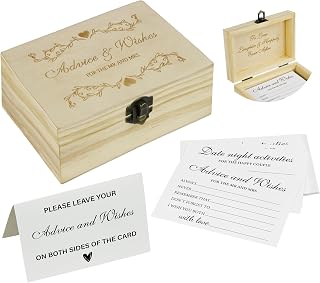 Advice And Wishes For The Mr And Mrs - 50 pcs wedding advice cards box for Bridal Shower, Wedding decorations, Date Night Activities Cards for the Mr and Mrs