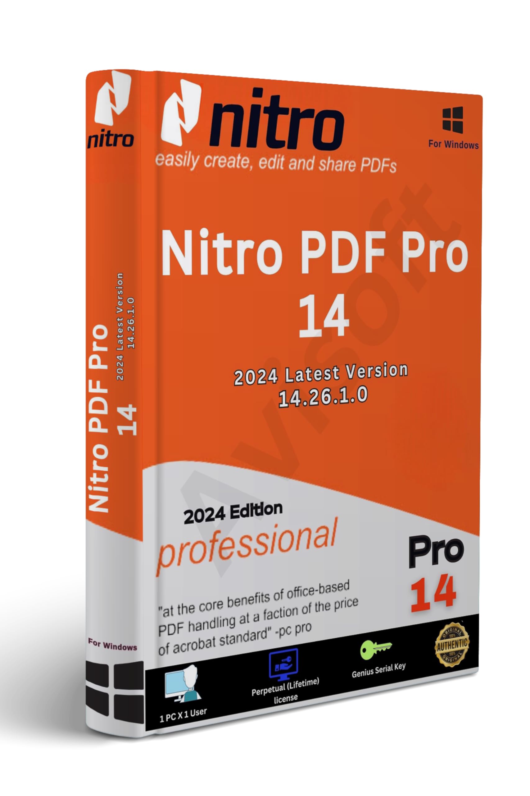 Avisoft Nitro PDF Pro 14 v2024| Latest Version 14.26.1.0| PDF Editor & All PDF Solutions| Edit, Converter, Protect, Sign, Stamp, Viewer| Lifetime Validity|1 PC X 1User| For Windows| Physical Delivery (B0D9MQKQL9) Amazon Price History, Amazon Price Tracker