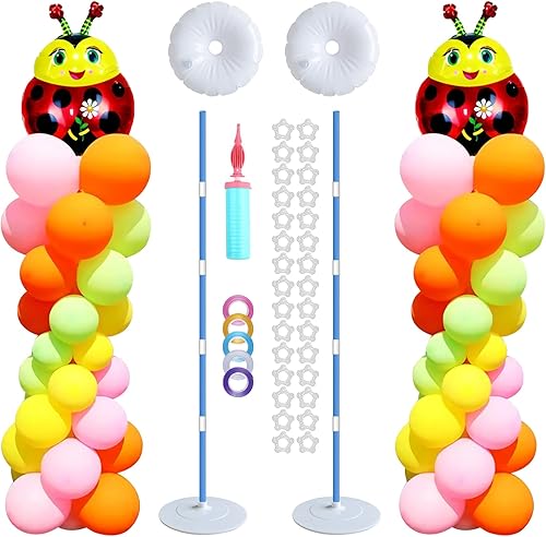 Juego de 2 soportes para columnas de globos gruesos para decoración de torres de globos para bodas baby shower graduación fiesta de cumpleaños