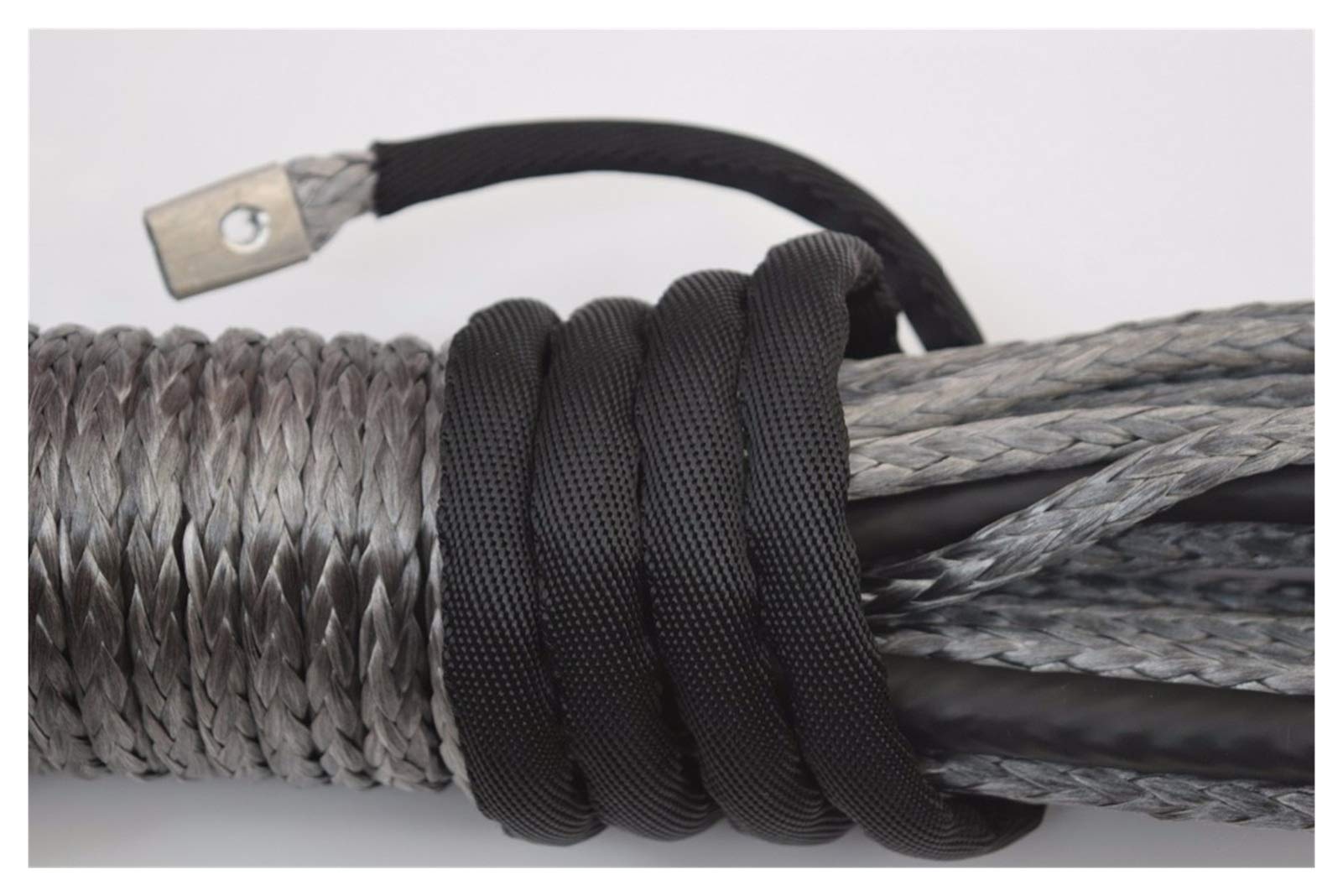 Syntetyczna lina wyciągarki, 8mm * 30m Gray 4x4 SUV Off-Road Syntetyczny kabel Wciągarski, Linia Winch ATV, Lina Widma, Wymiana liny do pojazdów terenowych 4WD ATV UTV