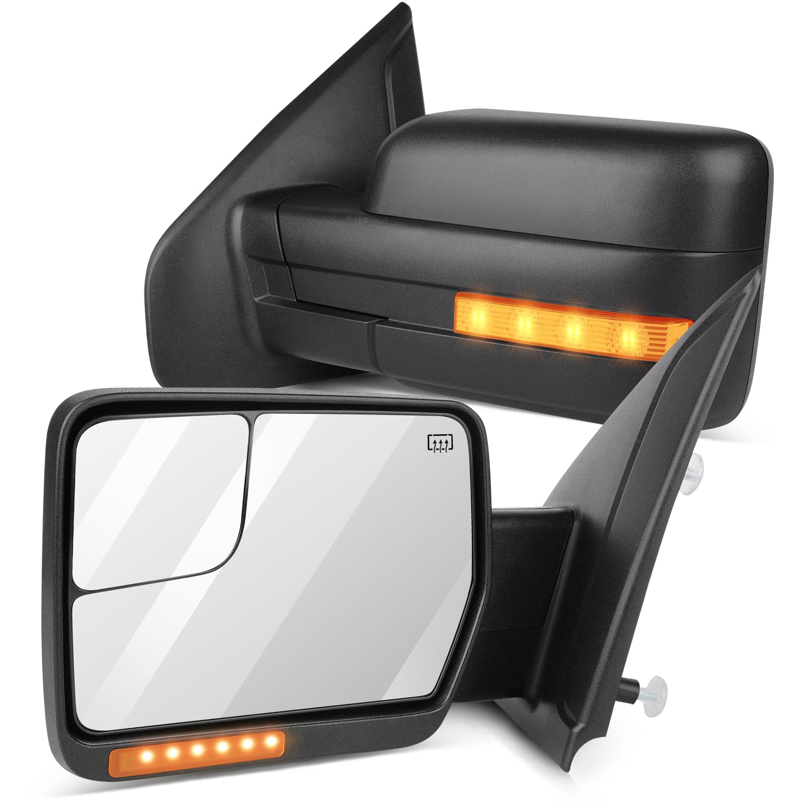 SCITOO Towing Mirrors fit For Ford For F150 2004-2014 Pickup Truck Pair Set