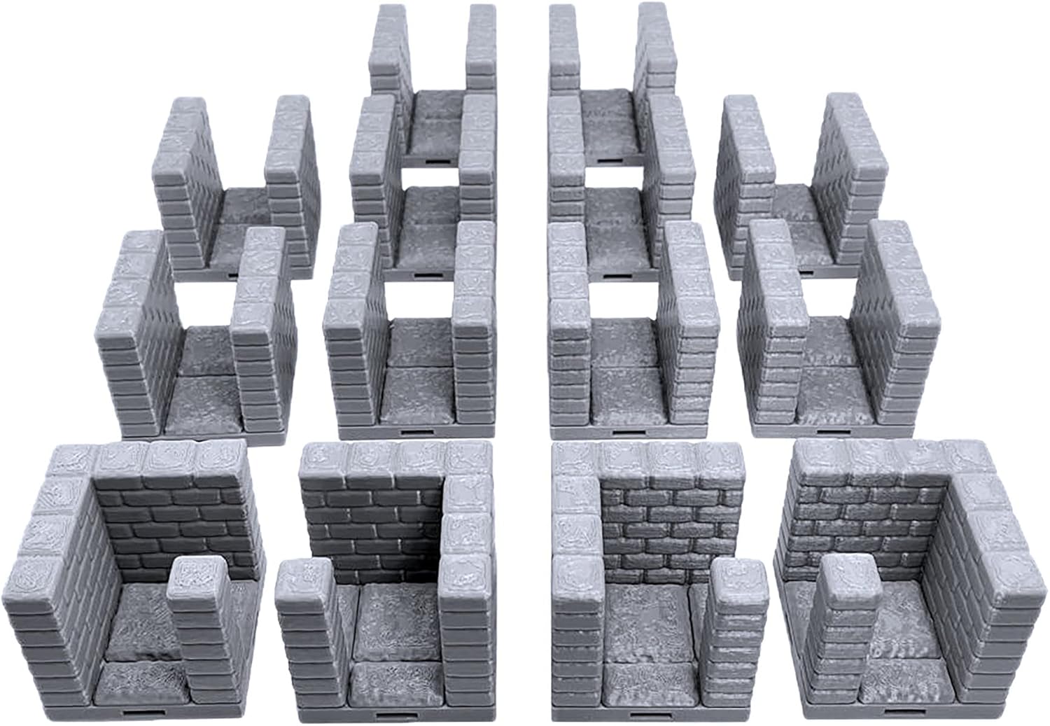 EnderToys Locking Dungeon Tiles - Hallways, Paintable 3D Printed Tabletop Role Playing Game Terrain Scenery for 28mm Miniatures