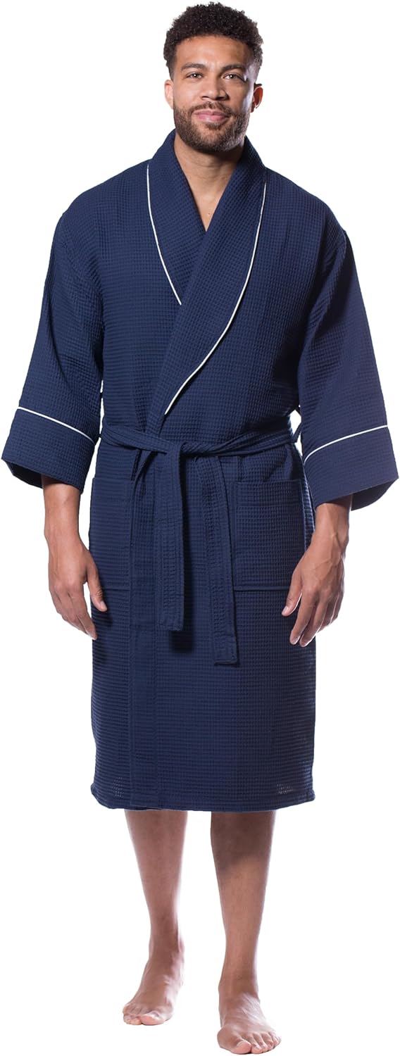 Turquaz Lightweight Full-Length Robes For Women Waffle Kimono Bathrobe - Soft, Fast-Drying, Long-Lasting Cotton Blend Unisex - Image 4