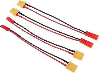 rflaueo 4pcs JST to XT30 Male Female RC Connector Adapter Wire with 20awg 4inch Cable(E84-4)