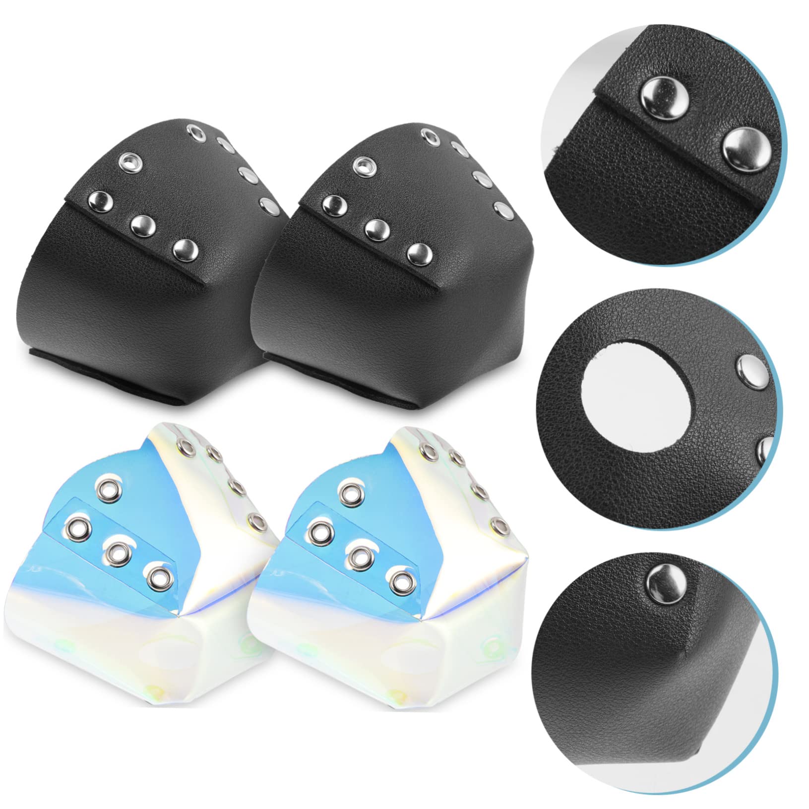 Sosoport Gaine d'orteil Sécurité Patinage Adulte Garde Filles pour Couvre-Orteils De Patins Remplaçables Embouts De Patins À roulettes Protège-Bottes Cuir
