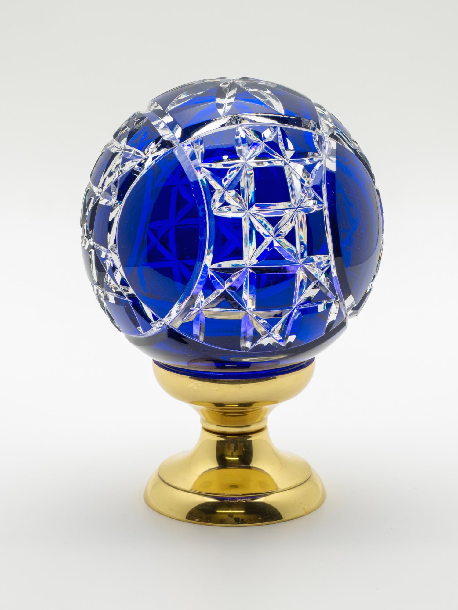 Bola de rampa de cristal azul Mousson