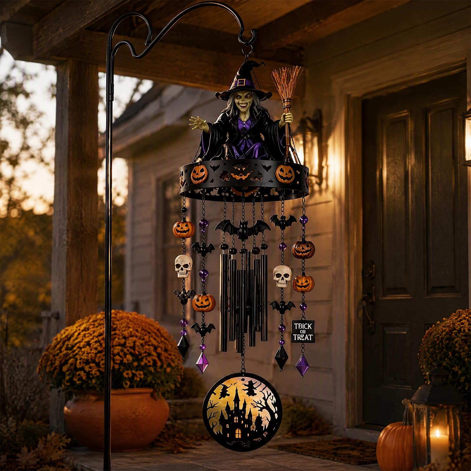 Décoration Fenêtre Et Jardin Halloween Mobile Suspendu Résistant À Rouille