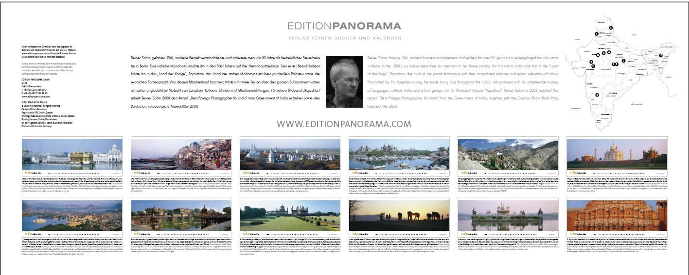Indien Panorama: Immerwährender Panorama-Kalender in 1,20 Meter Breite