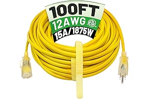 100ft Outdoor Extension Cord with Lighted End: Your Illuminating Powerhouse for Outdoor Adventures