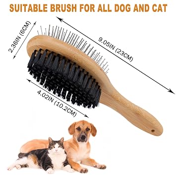 Dog Brush Cat Brush Dog Brush Long Hair Short Hair Double Brush Soft Brush for Puppies Dogs and Cats