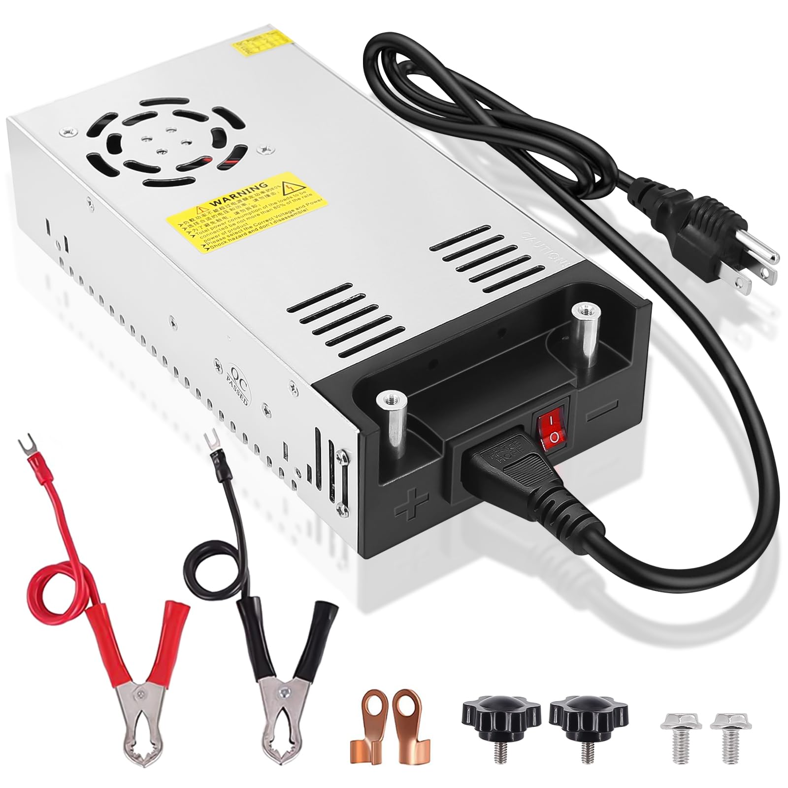 EAGWELL 24V Power Supply 600W Converter 110V AC to 24V 25A DC Switching Power Supply for LED Strip, CCTV, RV, Radio, Computer Projects - SMPS with