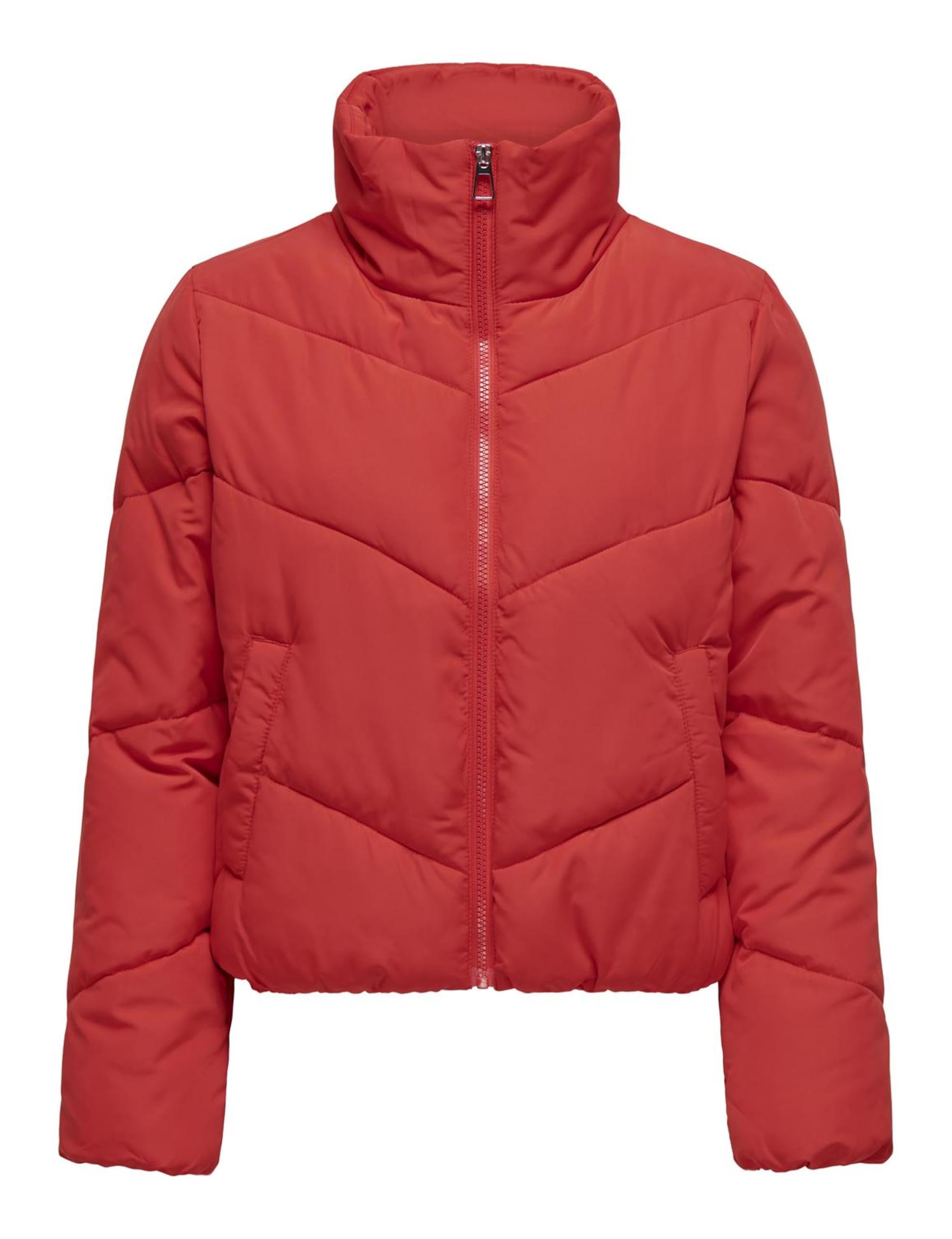 Only Damen High Risk Red Onlmaggi Life Solid Puffer Cc Otw