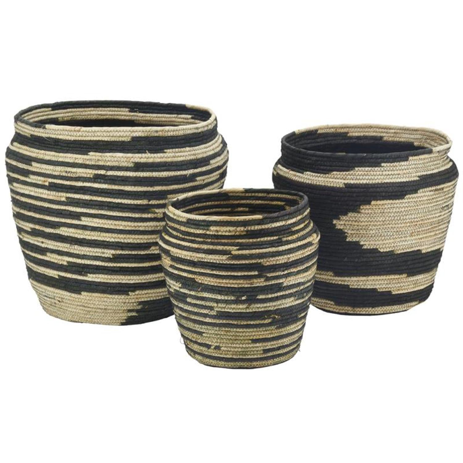 Cache-pots de qualité Aubry Gaspard en fibre naturelle tressée