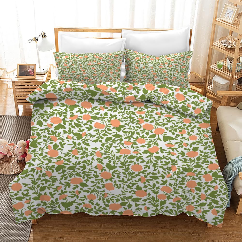 Housse de couette 220x240 verte ultra-doux avec fermeture éclaire