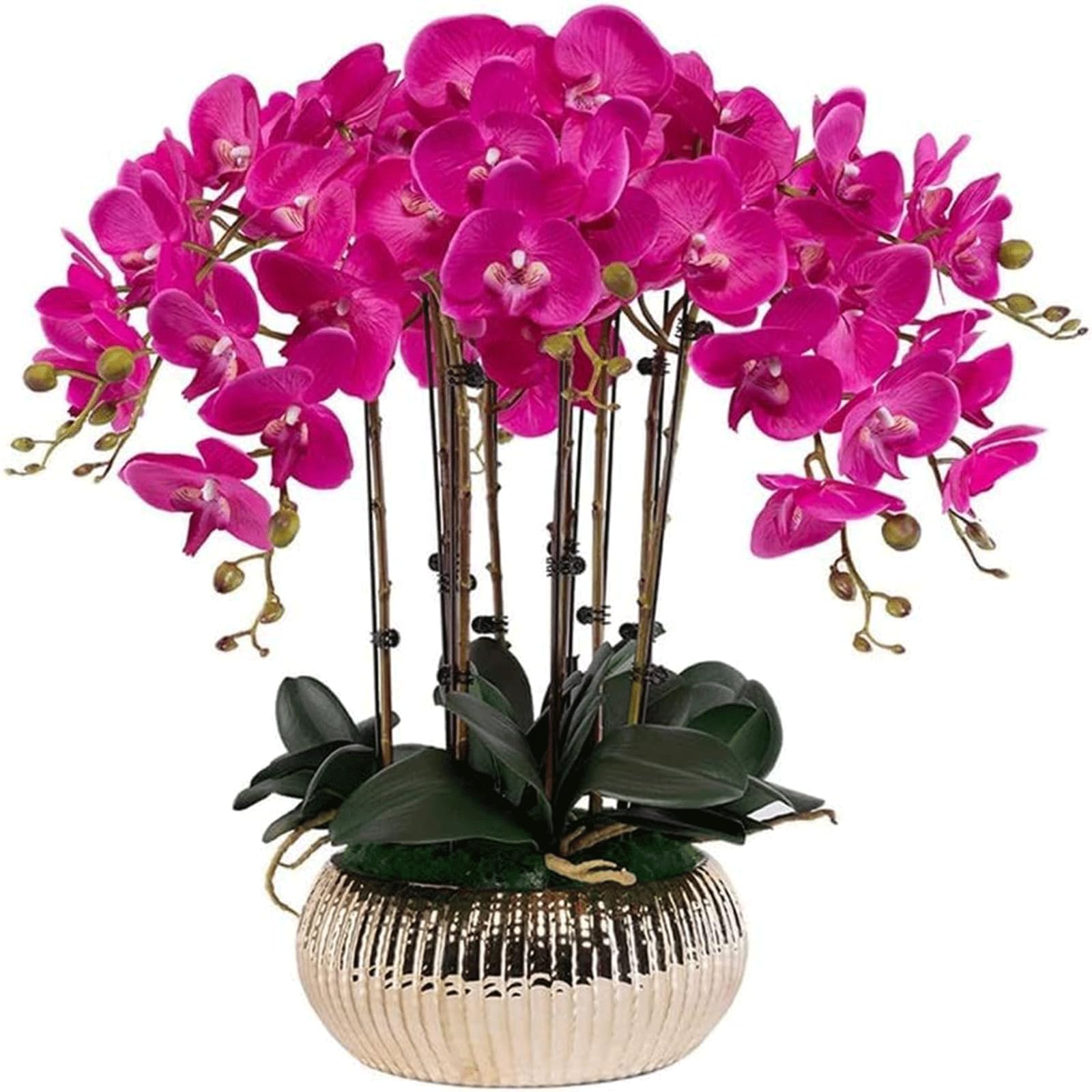 DFGHNBVC Elegant Fake Flowers Orchid Artificial Flowers Floral Arrangement Centerpieces Bouquets Table Party Decorations,G