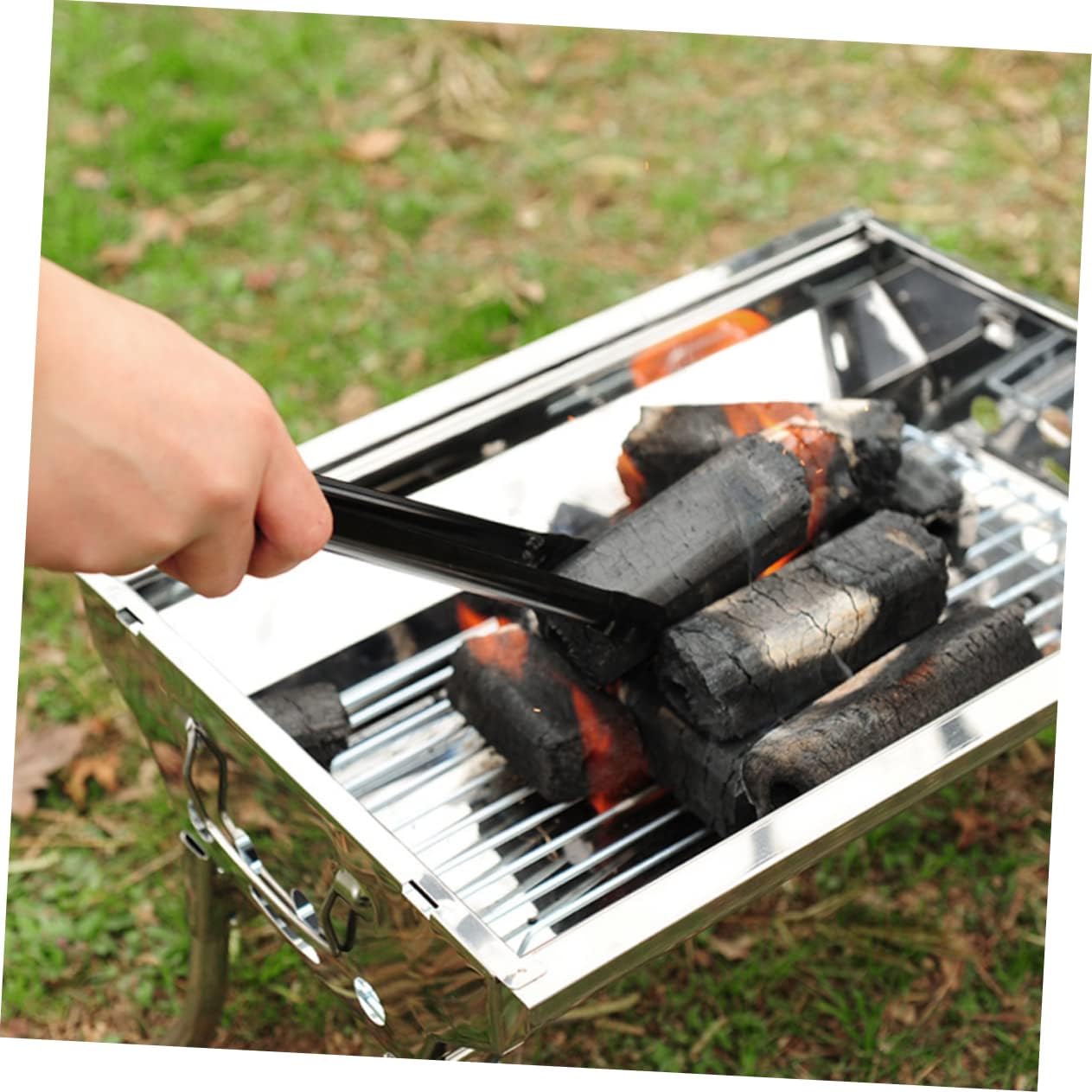 ABOOFAN Iron Bbq Clip Camping Cooking Utensils Barbecue Clamp Tool Grill Accessories Picnic Tong for Outdoor