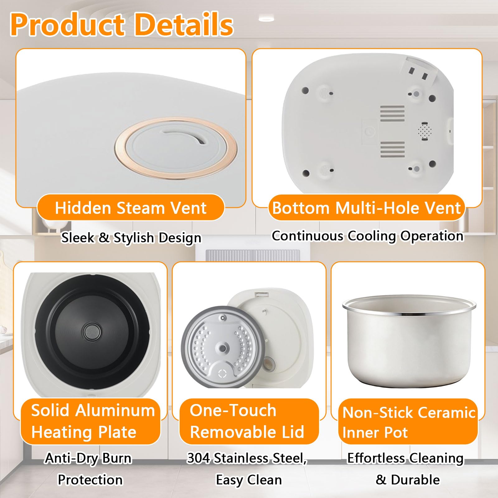 2L Low Sugar Reiskocher, Rice Cooker mit Low Carb Funktion, 500W Digitaler Multikocher mit 24-Stunden-Verzögerungstimer und 8-Warmhaltefunktion – Ideal für Weißreis, Brei, Suppen und Getreide