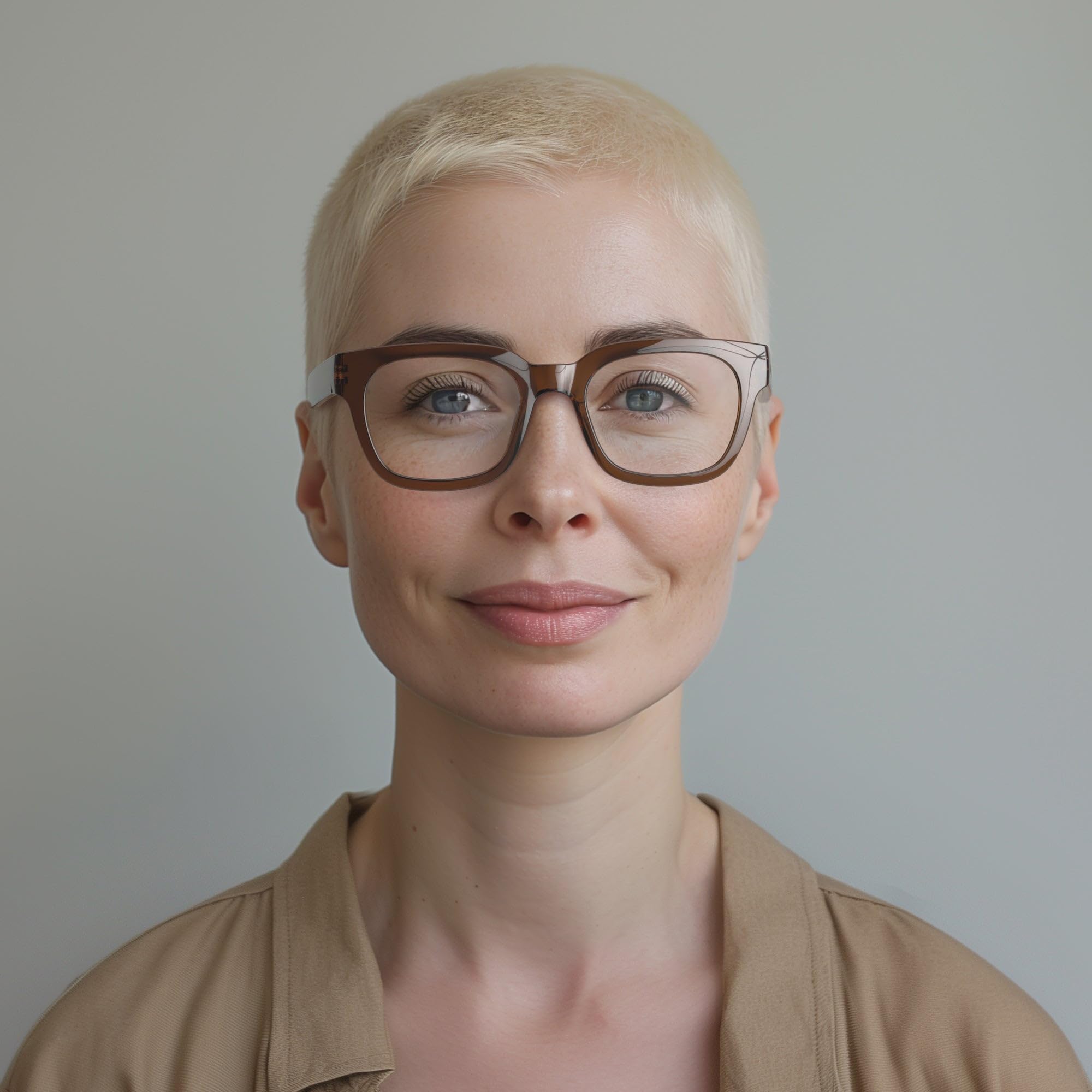 LONDON MOLE® Tricky reading glasses, Gloss Transparent Brown - Image 4