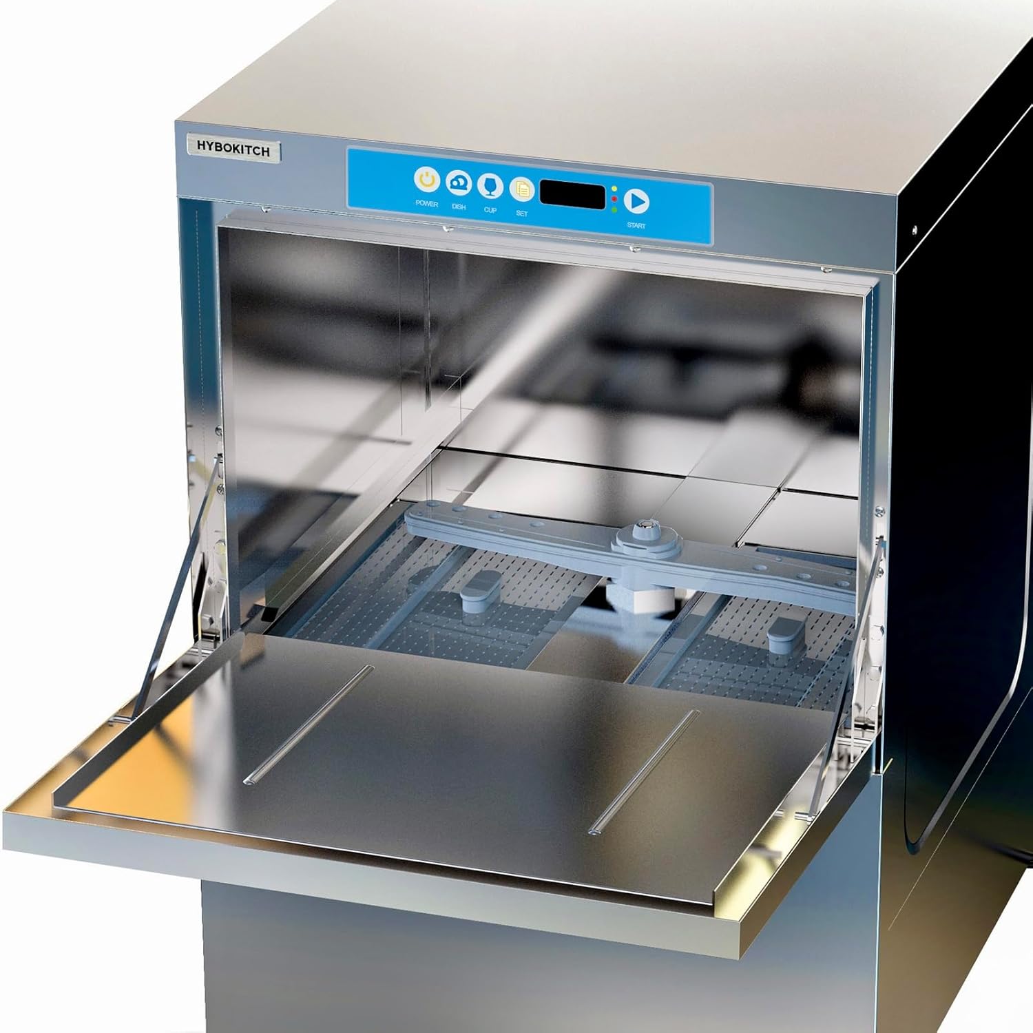 Commercial Dishwasher Undercounter High Temperature, Built-in Booster, Built-in Detergent & Rinse Aid Pumps, Stainless Steel, 20-40 Racks/Hr, 208~240V, 1 Phrase for Restaurant Bar Cafe