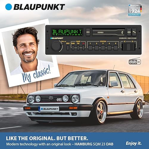 Miniatura 9 de Blaupunkt Hamburg SQM 23 DAB Retro Car Radio diseño de los años 80 con tecnología moderna, DAB+, Bluetooth y soporte USB