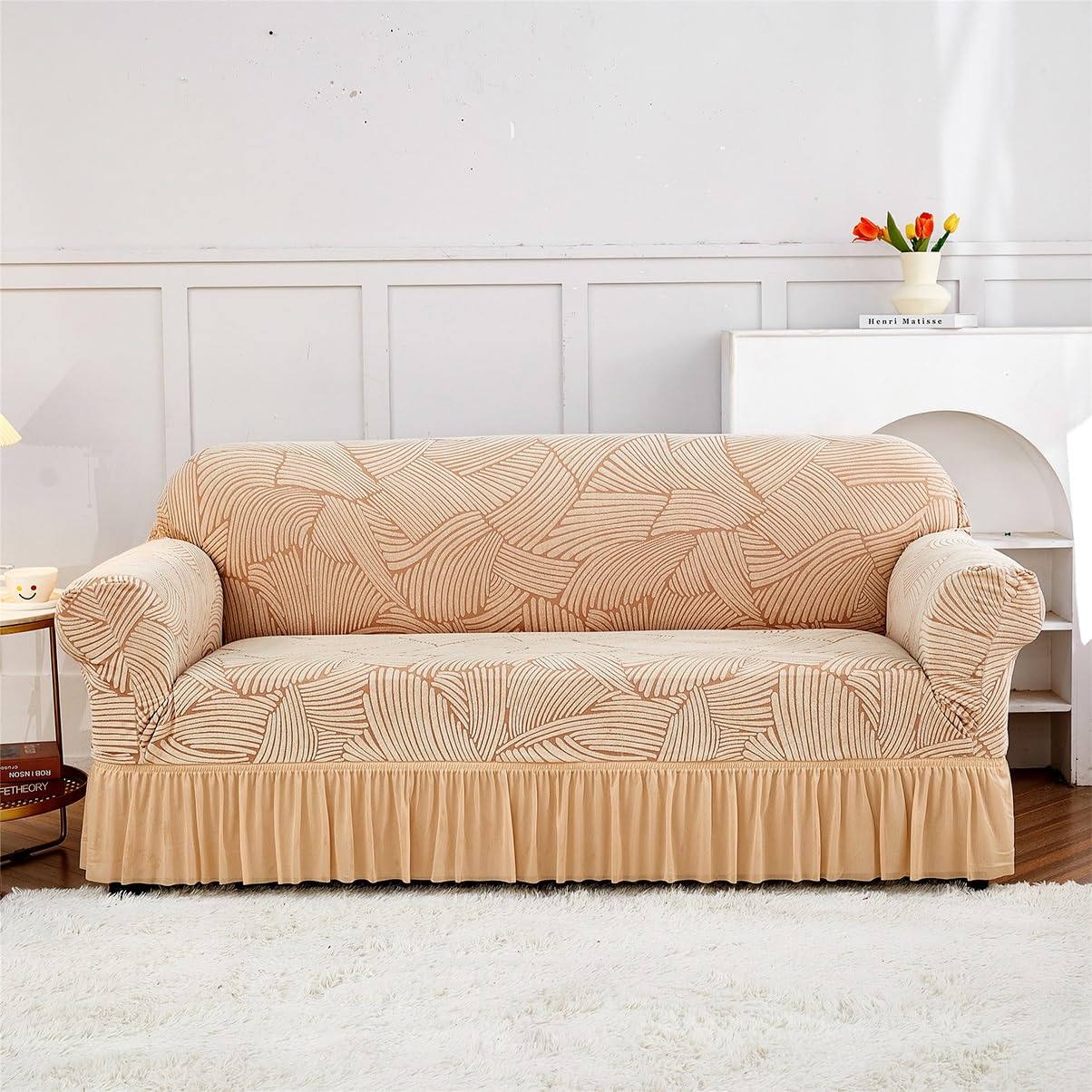 Housse de canapé élasthanne universelle 1 place protection animaux 90-140 cm