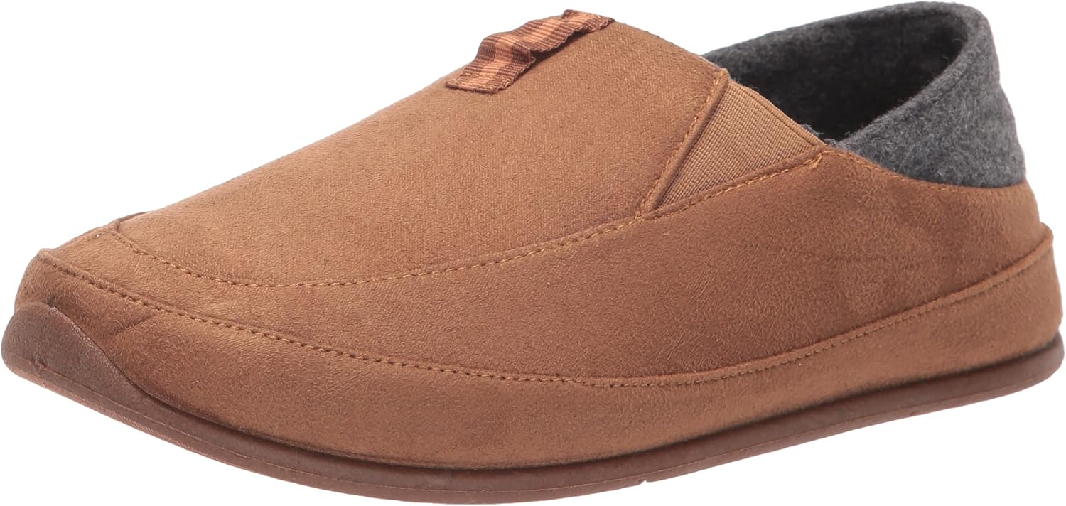 Deer Stags Men's Campo Slipper, Chestnut/Dark Grey, 11