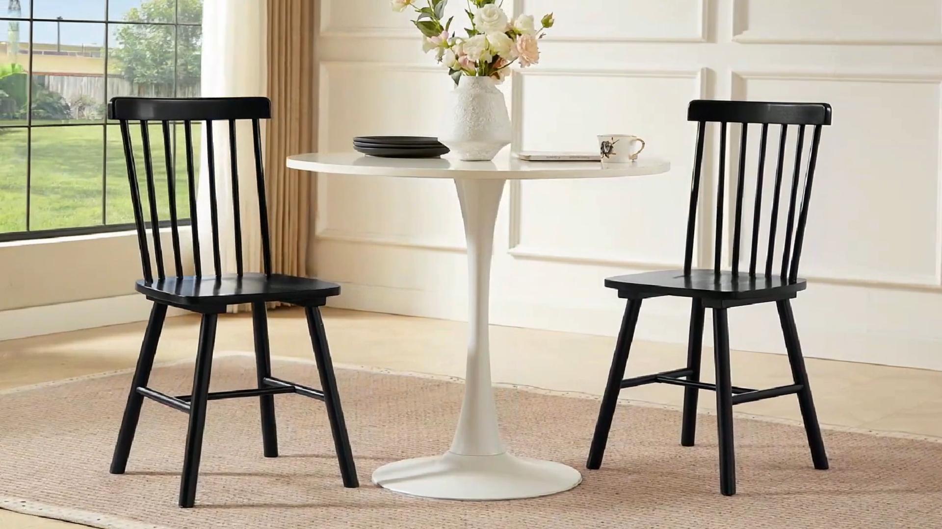 Amazon.com: PrimeZone Windsor Dining Chairs Set of 6 with Spindle