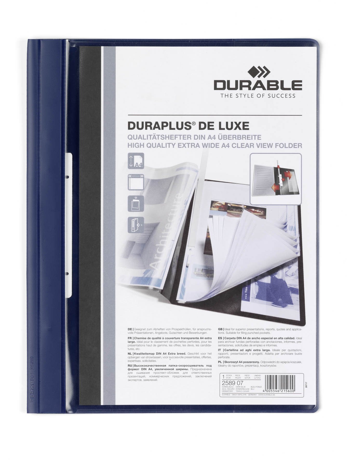 Durable Angebotshefter Duraplus de Luxe, dunkelblau, 25er Packung (258907)