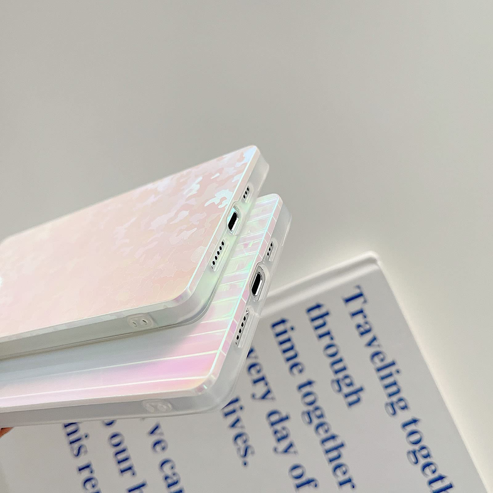 Vauki Cover per iPhone 13 Pro Max con Cordino,Trasparente Glitter Liquido Antiurto Brillantini Tracolla Custodia,Silicone Bumper Laccio Sabbie Donna Protettivo Case per iPhone 13Pro Max,Rosa